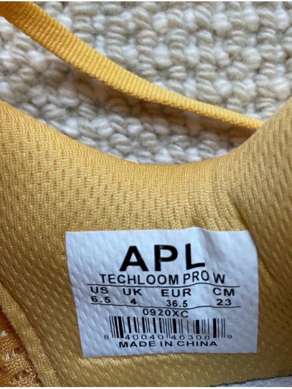 APL Techloom Pro W Knit Sneakers in Bright Yellow - Picture 4 of 5